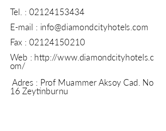 Hotel Diamond City iletiim bilgileri